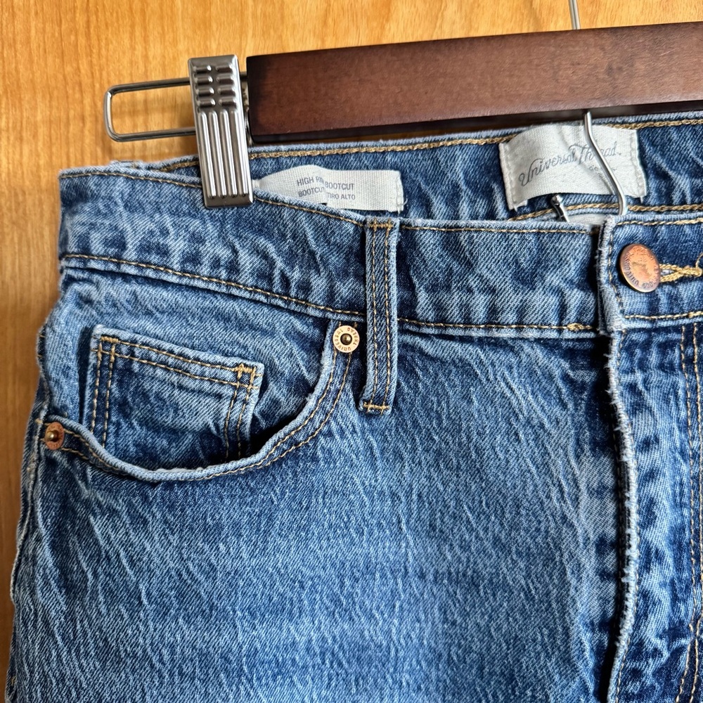 Highrise Bootcut jeans, no visible flaws
